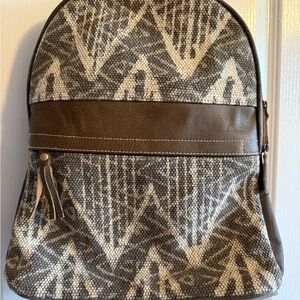 Myra Bag Cream and Black Patterned Interior